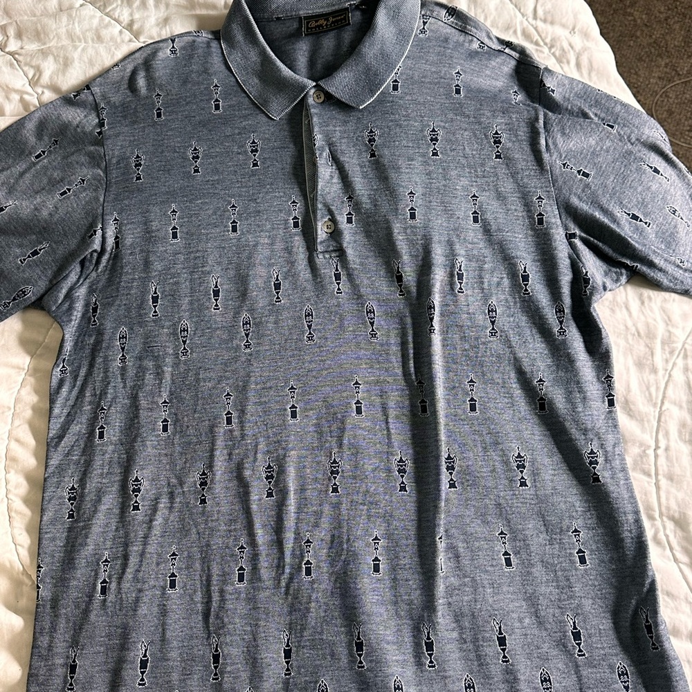 Bobby Jones Men’s Polo with Golf Pattern